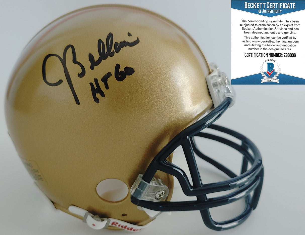 Joe Bellino 1960 Heisman Trophy winner signed autographed Navy mini helmet COA Beckett