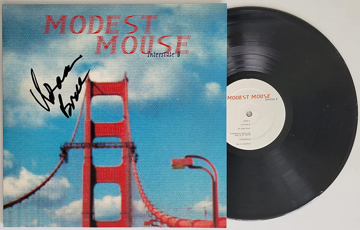 Isaac Brock signed Modest Mouse Interstate 8 album Vinyl Record COA exact Proof STAR