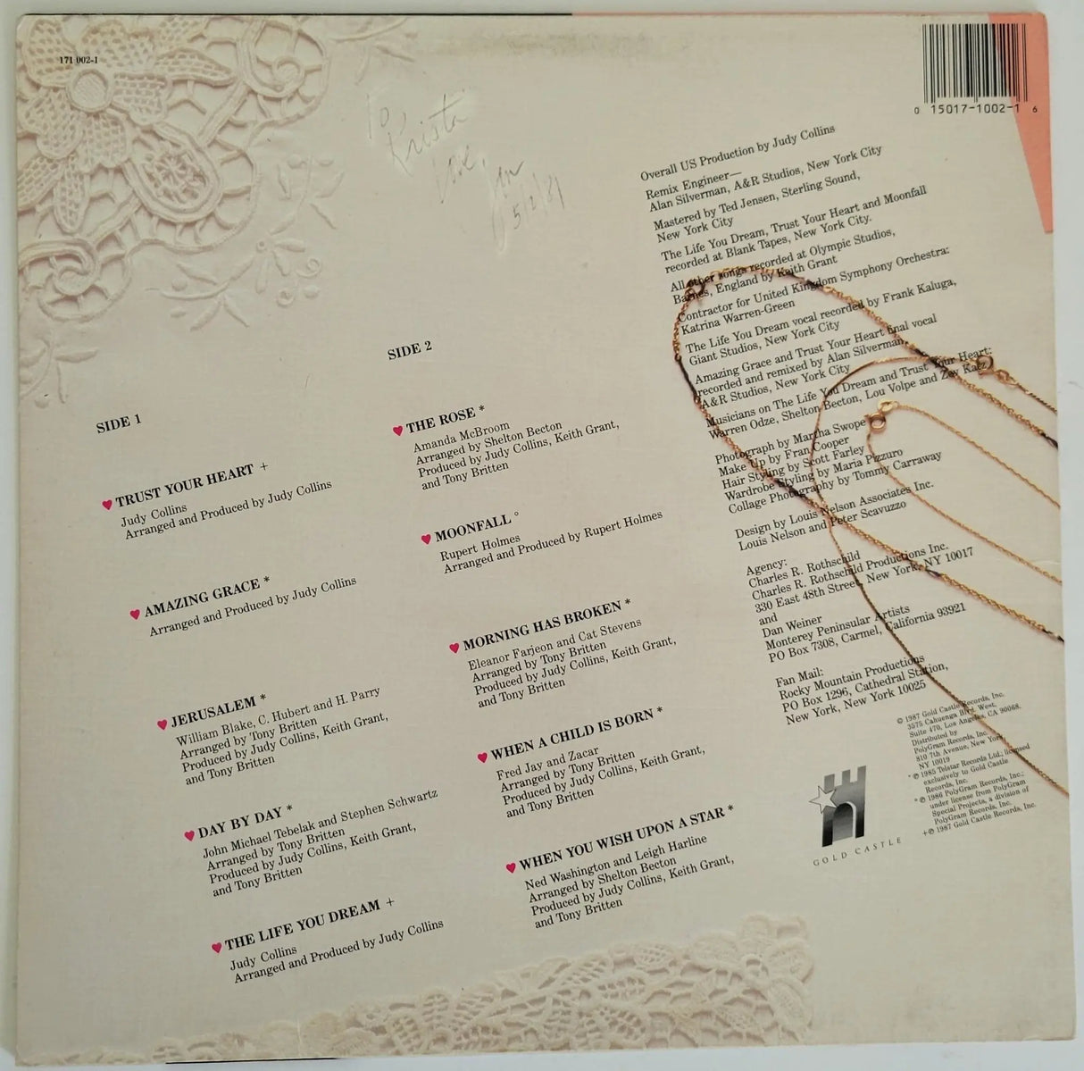 Judy Collins signed Trust your Heart album vinyl record COA proof autographed STAR