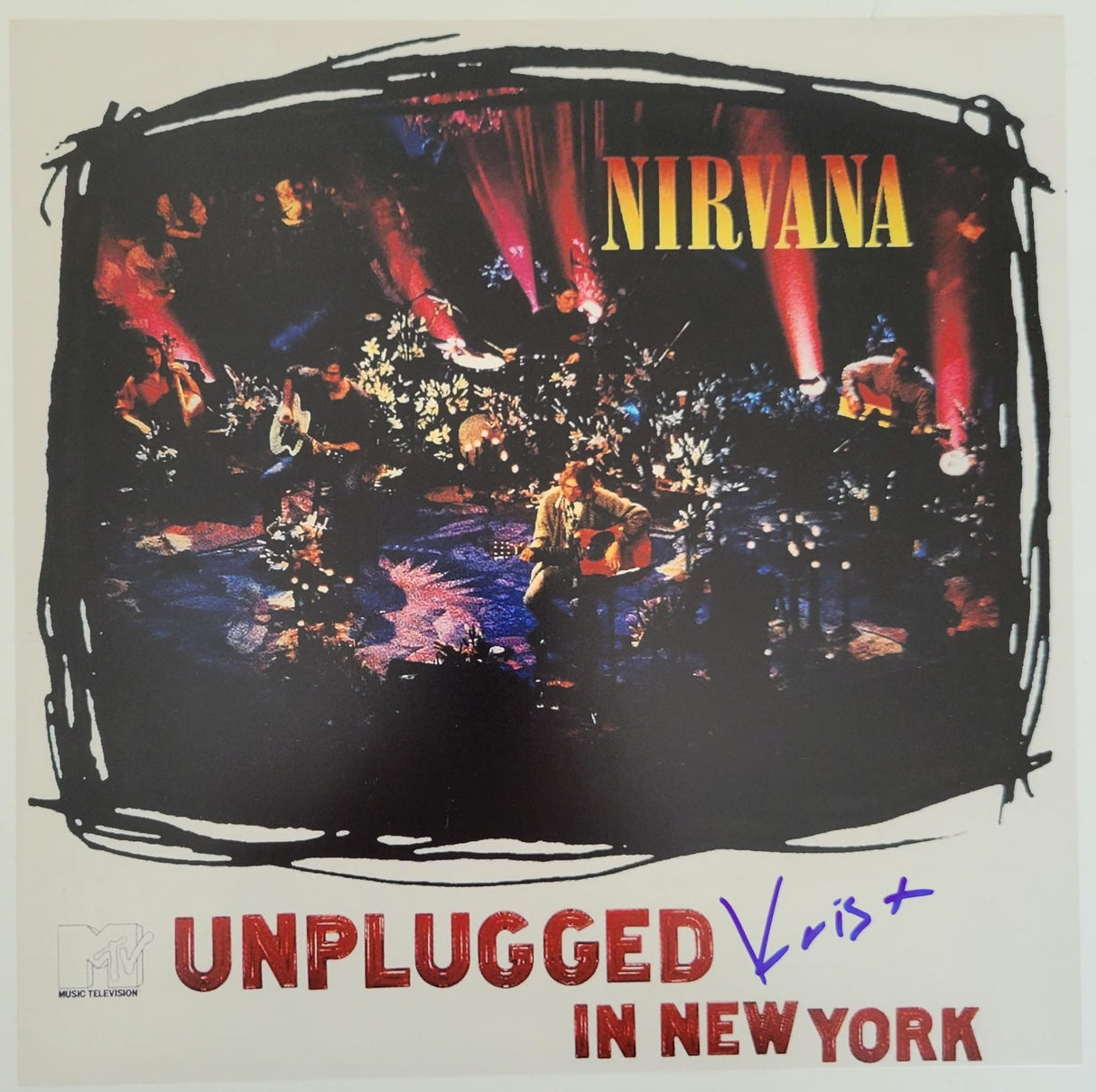 Krist Novoselic signed Nirvana Unplugged 12x12 album photo COA proof autographed