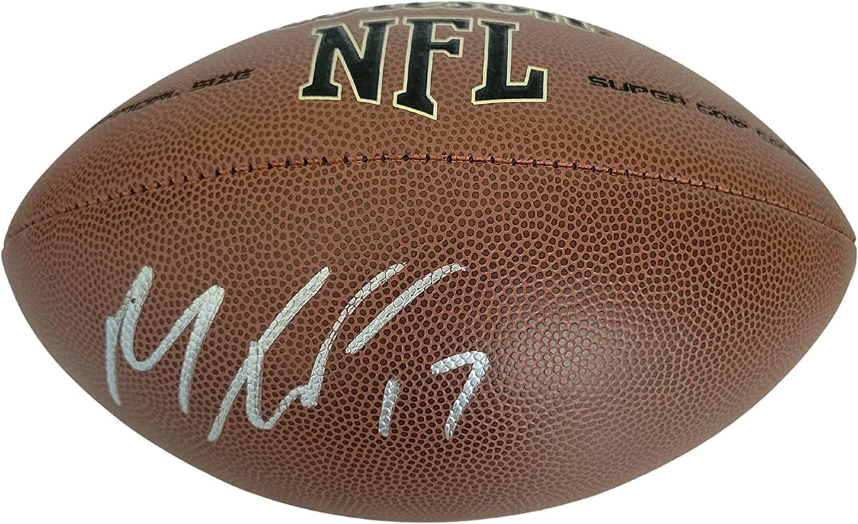Mike Wallace Pittsburgh Steelers signed NFL football exact proof COA autographed