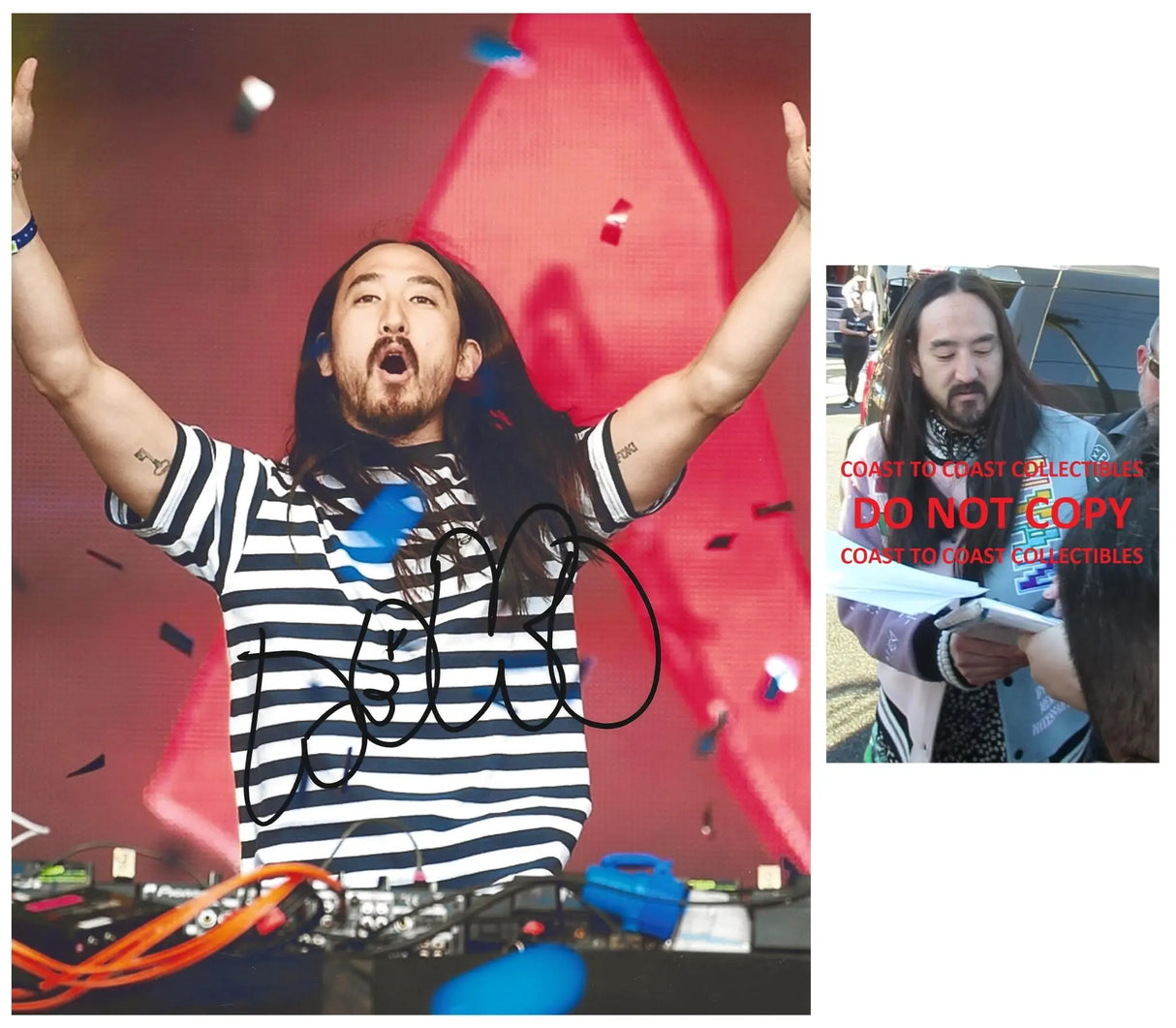 DJ Steve Aoki EDM Music Producer signed 8x10 Photo COA Proof autographed STAR.