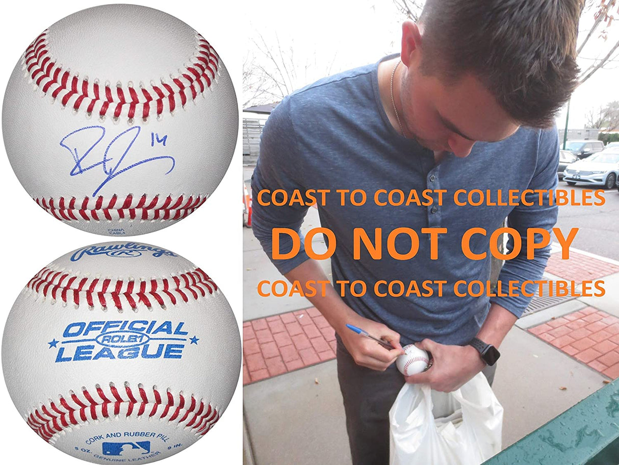 Ryder Jones Boston Red Sox SF Giants signed autographed baseball COA exact proof