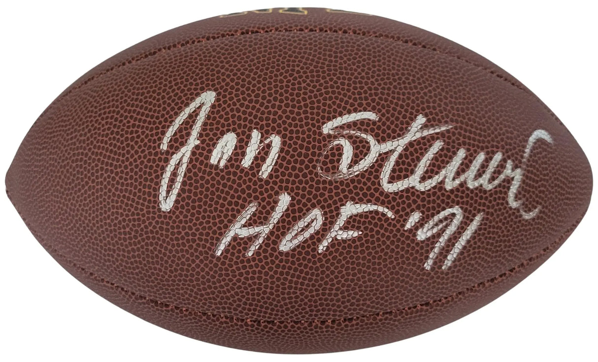 Jan Stenerud Signed Football Proof COA Autographed Kansas City Chiefs Packers