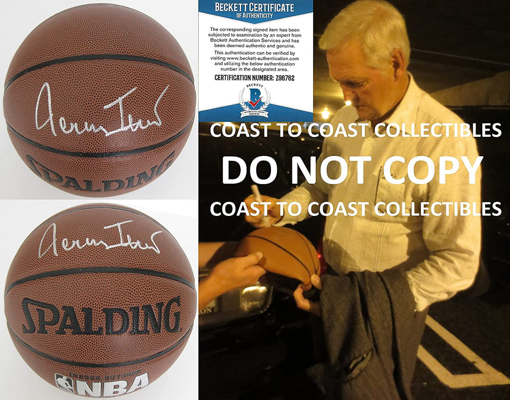 Jerry West Los Angeles Lakers signed autographed NBA basketball proof Beckett COA