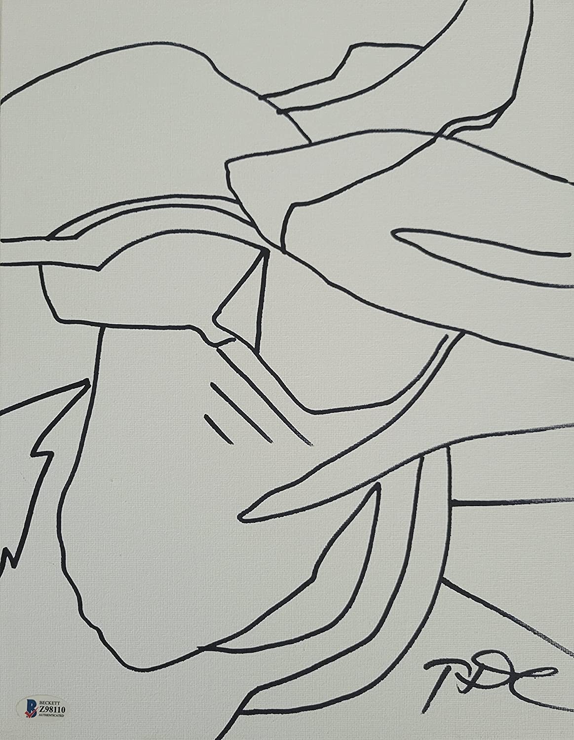 Todd Diciurcio signed 11x14 original sketch,exact Proof Beckett COA autographed STAR