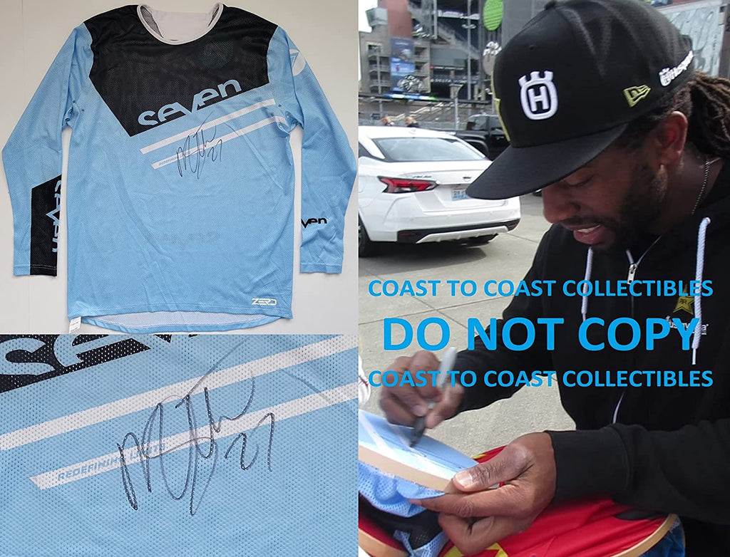 Malcolm Stewart Supercross Motocross signed Seven Jersey proof COA,autographed.