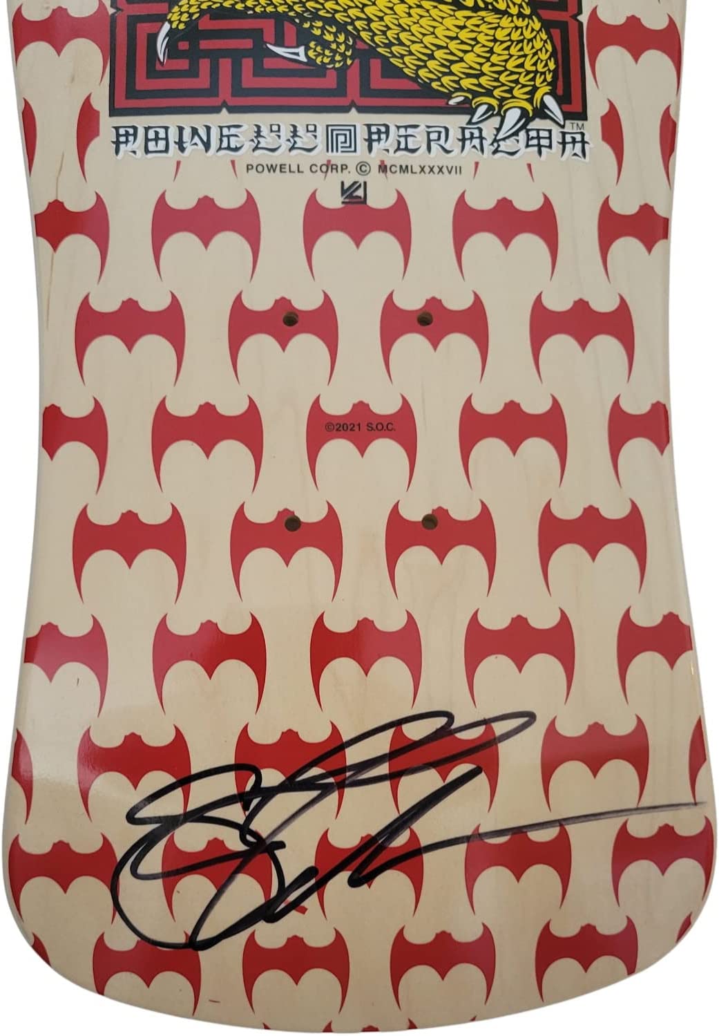 Steve Caballero signed Powell Peralta skateboard Deck proof COA autographed