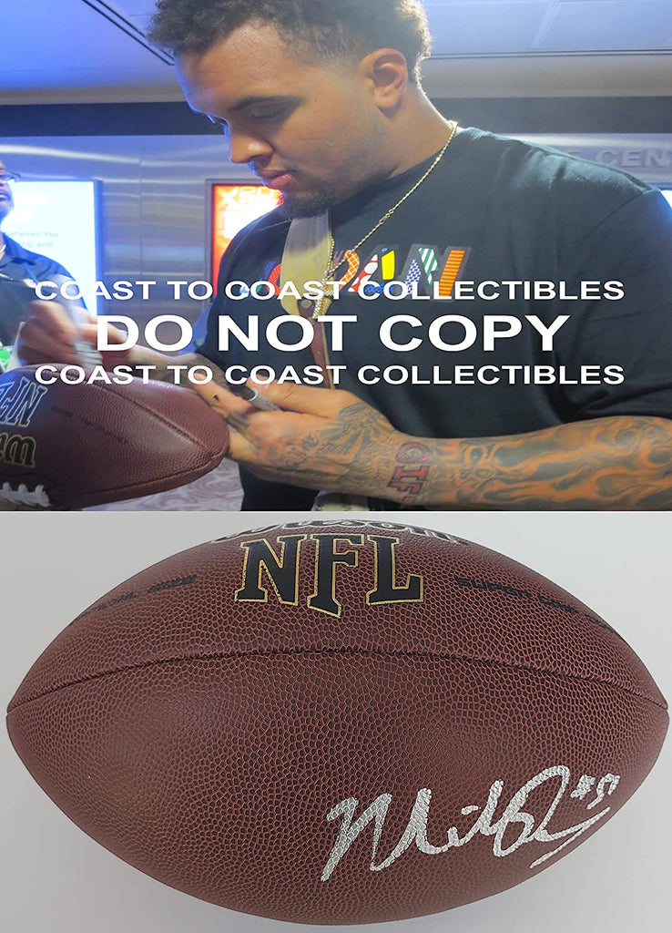 Mike Pouncey Miami Dolphins Florida Gators signed autographed football COA proof