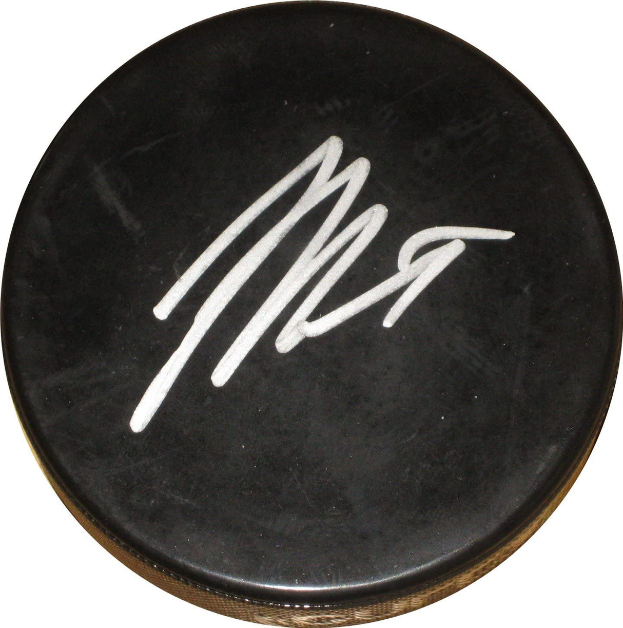 Jay Bouwmeester St Louis Blues Flames signed Hockey puck proof Beckett COA