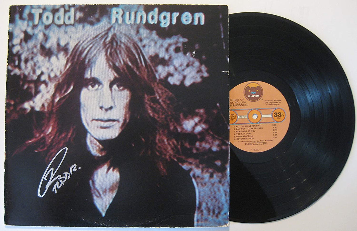 Todd Rundgren signed Hermit of Mink Hollow Album Vinyl Record Proof Beckett STAR autographed