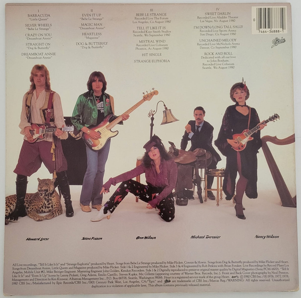 Nancy Wilson & Ann Wilson signed Heart Little Greatest Hits album proof COA autographed STAR