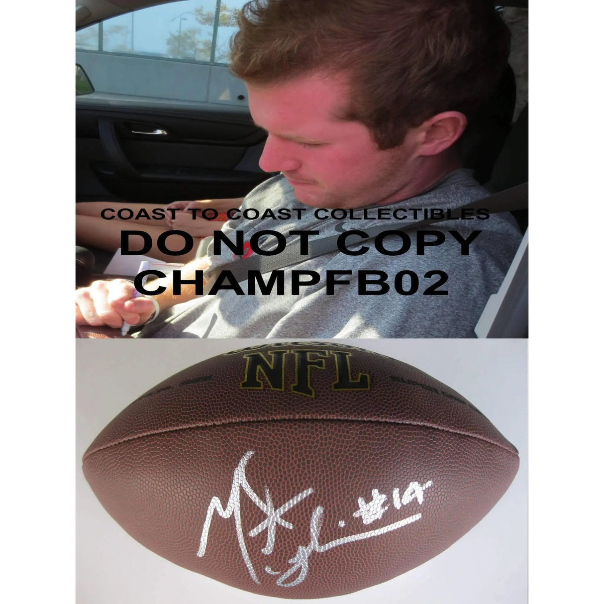 Matt Mcgloin, Oakland Raiders, Penn State, Signed, Autographed, NFL Football, a COA with the Proof Photo of Matt Signing the Football Will Be Included