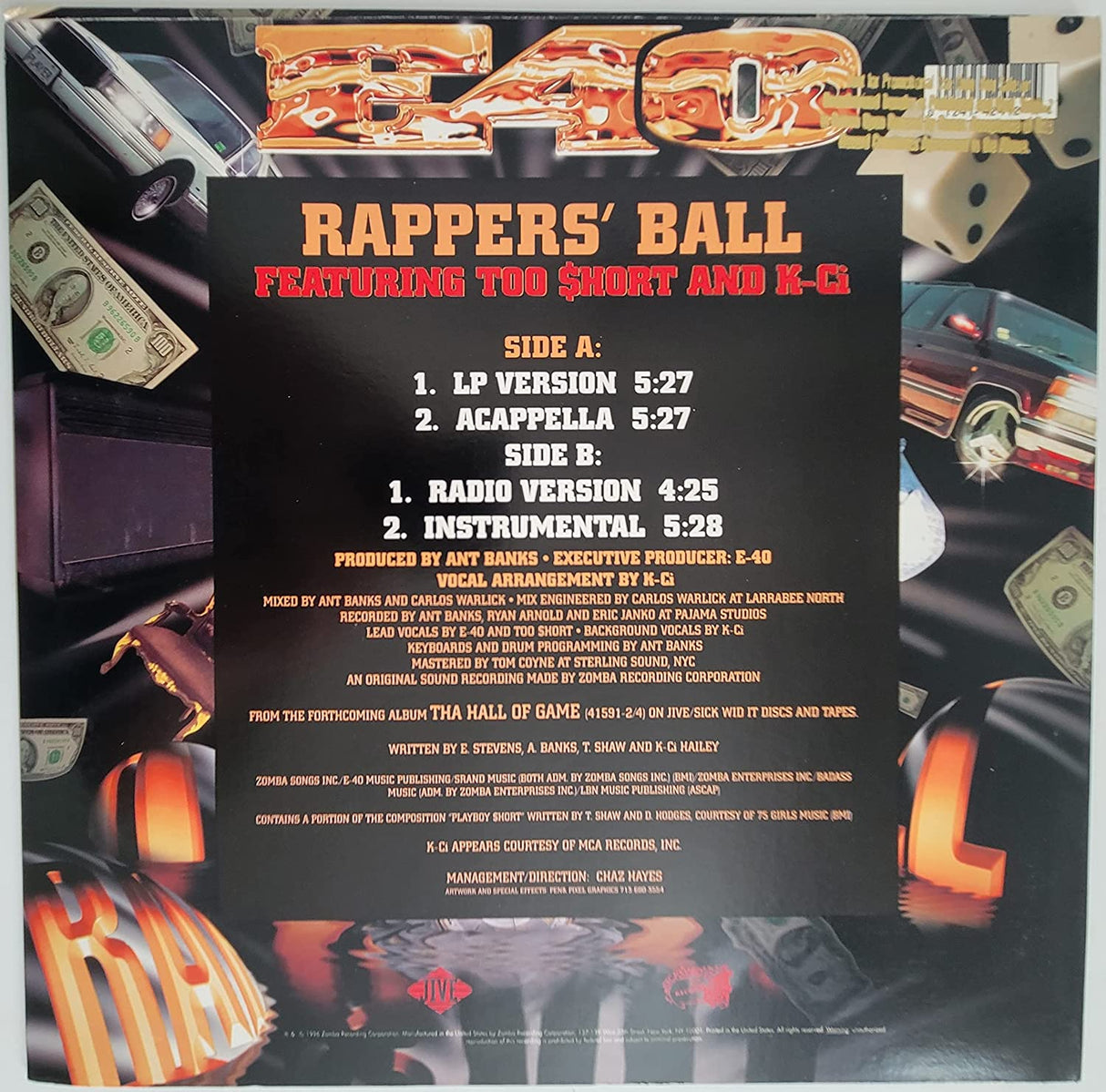 Earl Stevens E40 signed autographed Rappers Ball album vinyl COA exact proof STAR