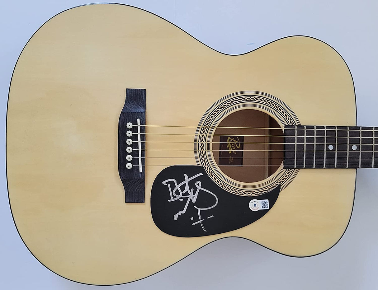 Bret Michaels Poison signed acoustic guitar Something To Believe in Beckett COA autograph Star