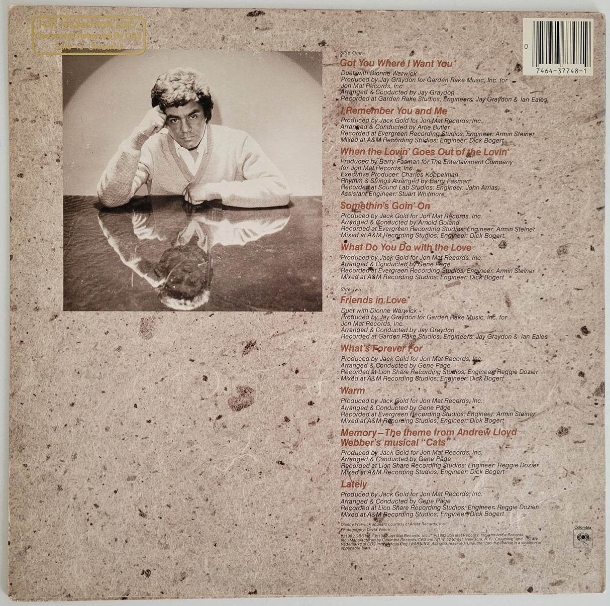 Johnny Mathis signed Friends in Love album, vinyl COA exact proof autographed STAR