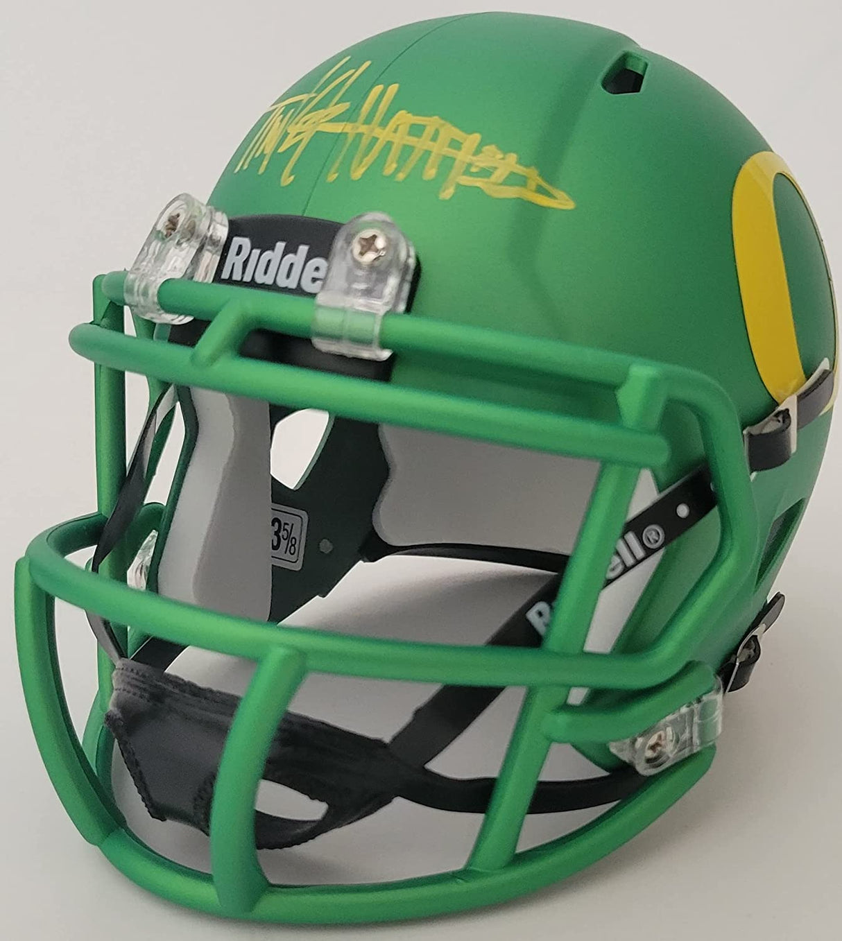 Tinker Hatfield Nike Air Jordan designer signed Oregon Ducks mini Helmet proof STAR