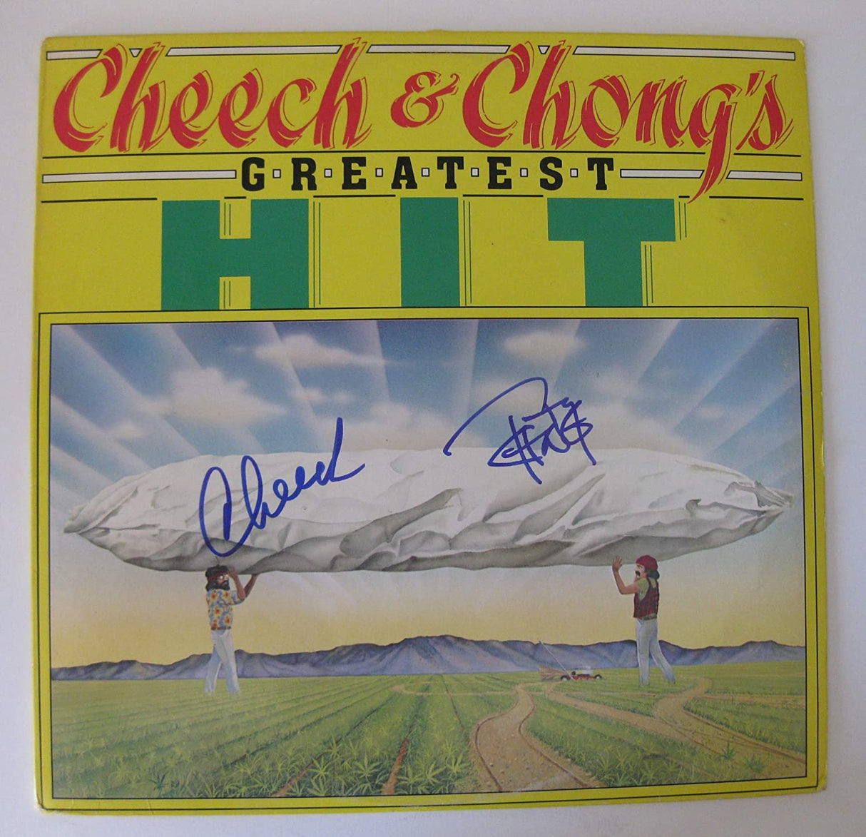 Cheech and Chong signed Greatest Hit album vinyl record exact Proof Beckett COA autograph STAR