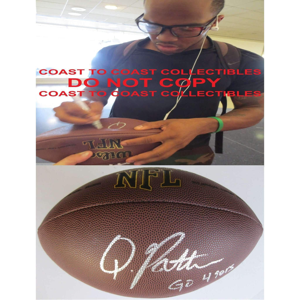 Quinton Patton, San Francisco 49ers, Niners, Louisiana Tech, Signed, Autographed, NFL Football, a COA and Proof Photo of Quinton Signing the Football Will Be Included