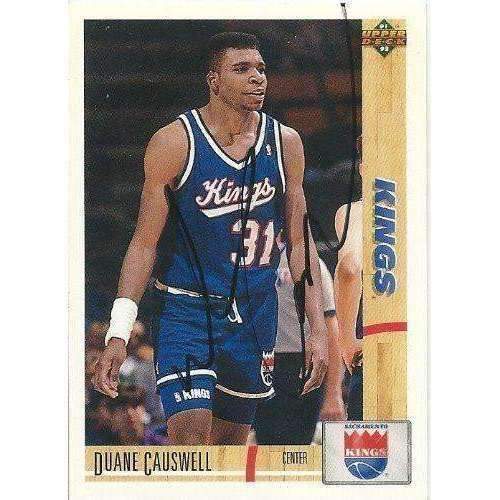 1991, Duane Causwell, Sacramento Kings, Signed, Autographed, Upper Deck Basketball Card, Card # 358,