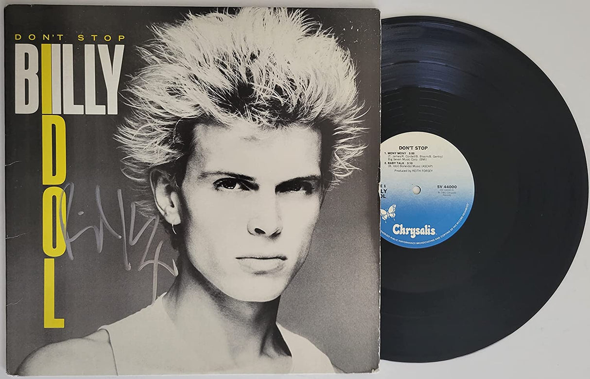 Billy Idol signed Don't Stop album vinyl LP COA exact proof autographed STAR