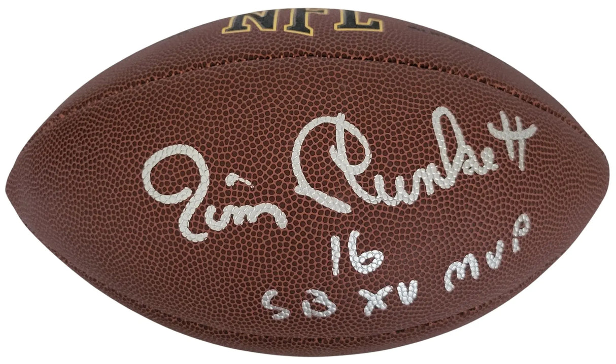 Jim Plunkett Signed Football Proof COA Autographed Oakland Raiders Stanford