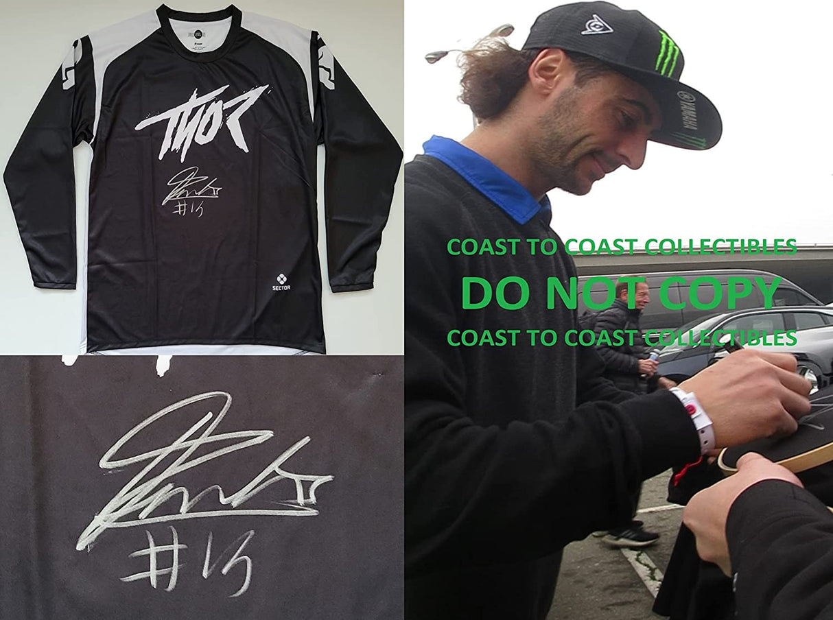 Dylan Ferrandis Supercross Motocross signed Thor Jersey COA proof autographed.