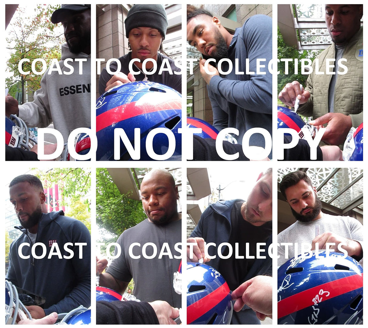 2022 New York Giants team signed full size football helmet COA exact proof Daniel Jones