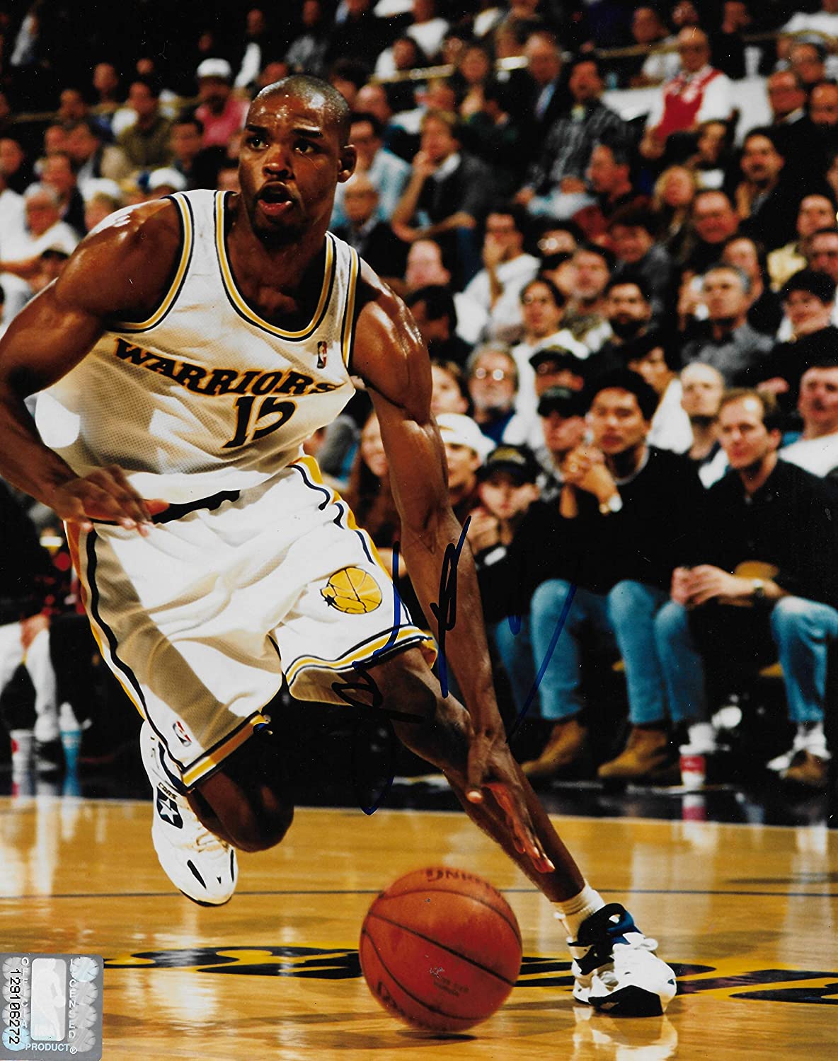 Latrell Sprewell signed Golden State Warriors basketball 8x10 photo COA