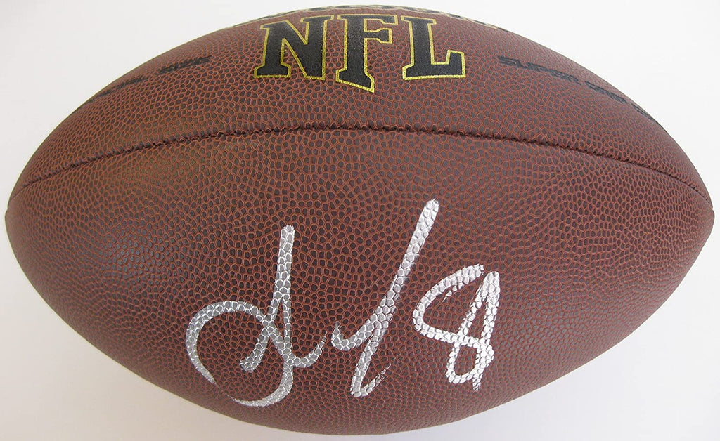 Amani Toomer New York Giants Michigan signed NFL football proof Beckett COA autographed