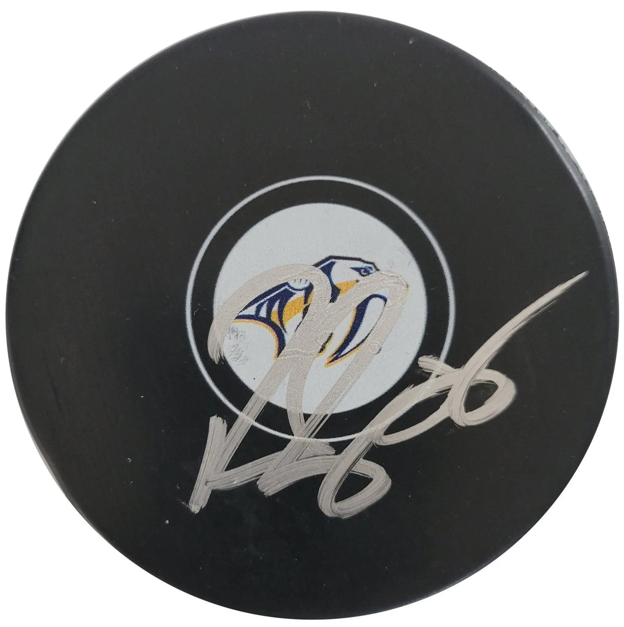 Pekka Rinne signed Nashville Predators logo Hockey Puck proof COA autographed