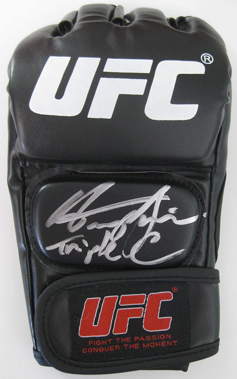 Henry Cejudo Triple C MMA fighter signed autographed UFC glove proof Beckett COA
