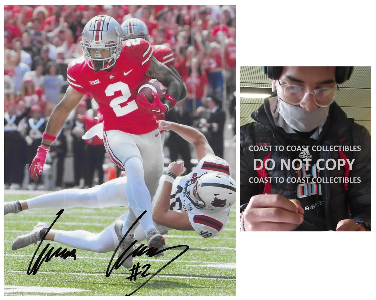 Emeka Egbuka signed Ohio State Buckeyes football 8x10 photo COA proof autogarphed..