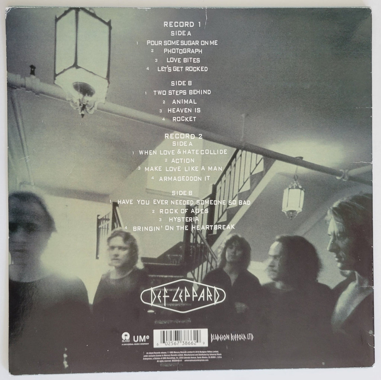 Def Leppard signed Vault album COA exact proof Elliott,Allen,Collen,Savage STAR