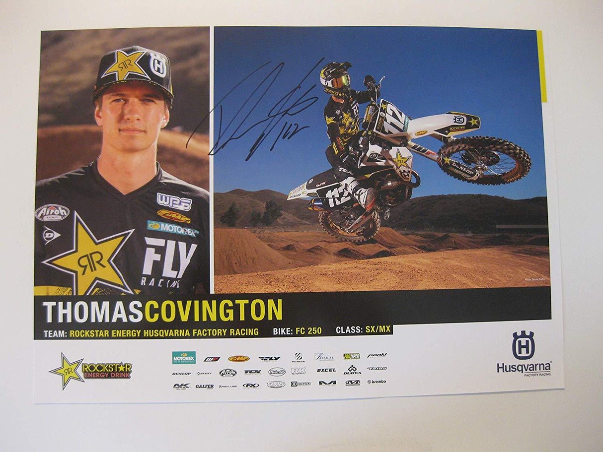 Thomas Covington, supercross, motocross, signed, autographed, 11x17 poster, COA will be included