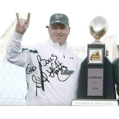 Skip Holtz, University of South Florida, USF Bulls, Signed, Autographed 8x10, Photo, a Coa with the Proof Photo of Skip Signing Will Be Included