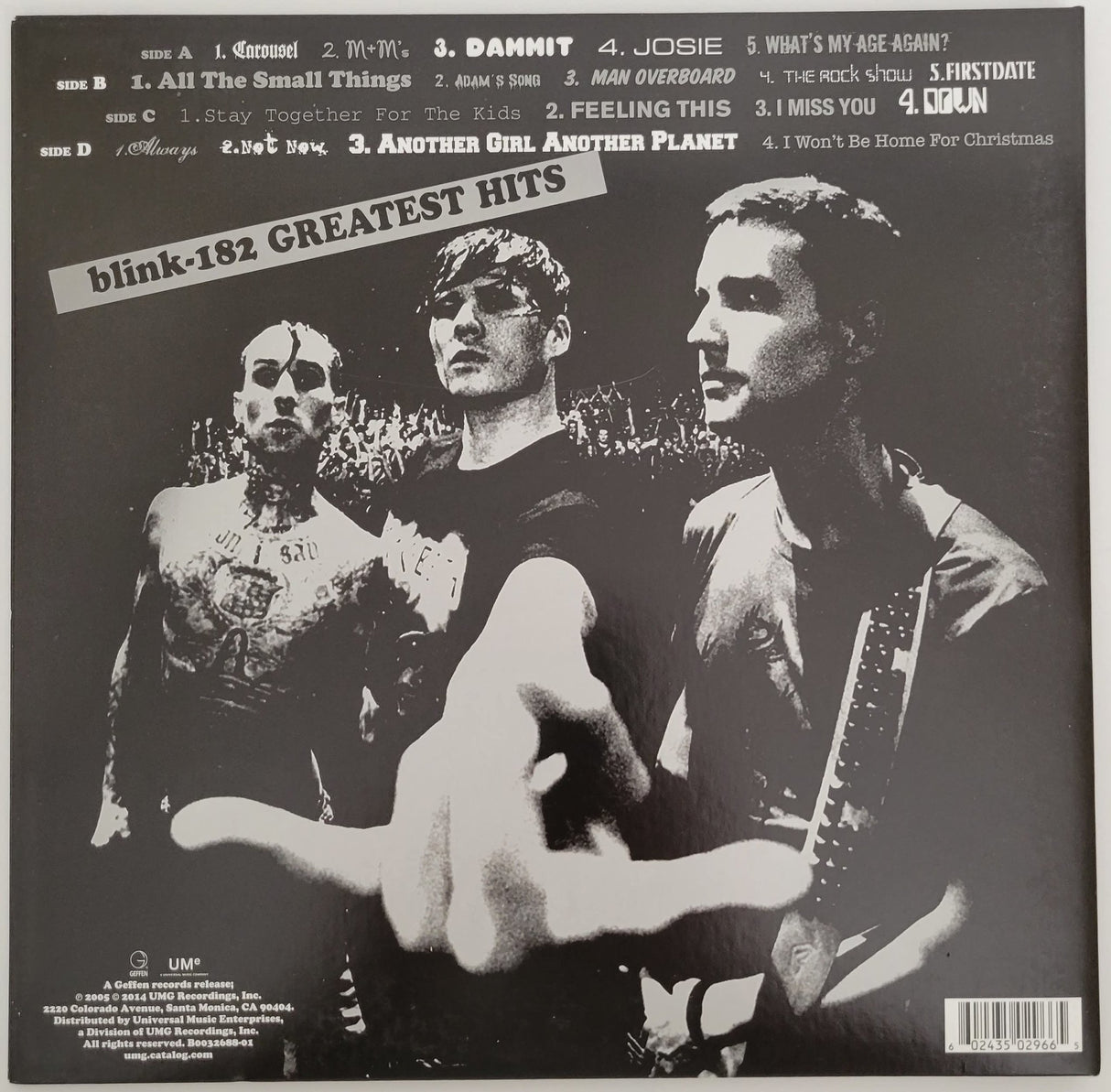 Mark Hoppus Tom Delonge signed Blink 182 Greatest Hits album COA proof STAR autographed