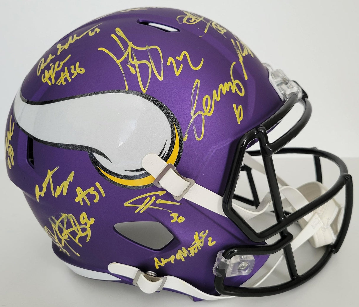 2023 Minnesota Vikings team signed speed full size football helmet COA proof