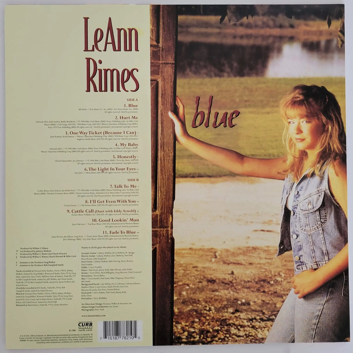 LeAnn Rimes signed Blue album vinyl record COA exact proof autographed STAR