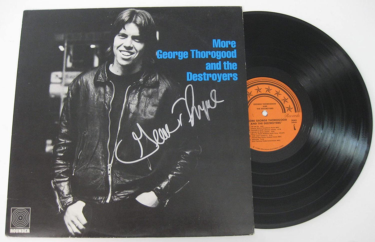 George Thorogood signed More album vinyl record Proof Beckett COA star autographed