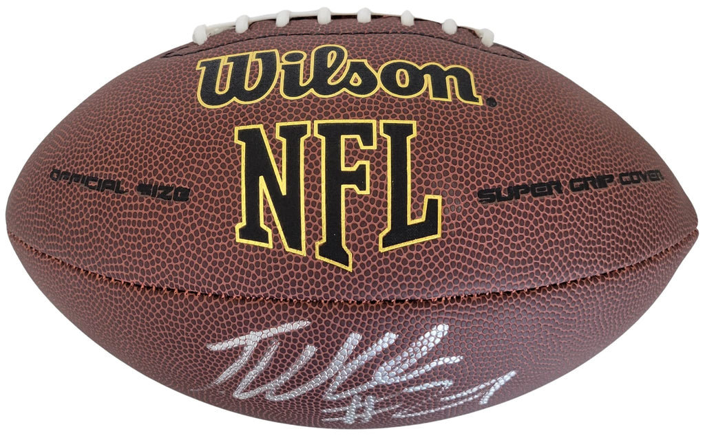 Tariq Woolen Seattle Seahawks signed NFL football COA exact proof autographed.