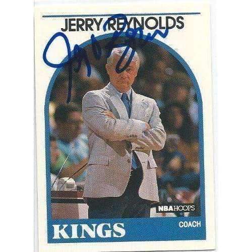 1989, Jerry Reynolds, Sacramento Kings, Signed, Autographed, Hoops Basketball Card, Card # 161,