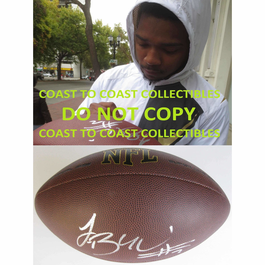Trevone Boykin Seattle Seahawks, TCU Horned Frog, Signed, Autographed, NFL Football, a COA with the Proof Photo of Trevone Signing Will Be Included with the Ball