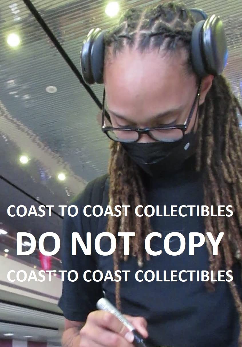 Brittney Griner autographed Phoenix Mercury basketball 8x10 photo proof Beckett COA