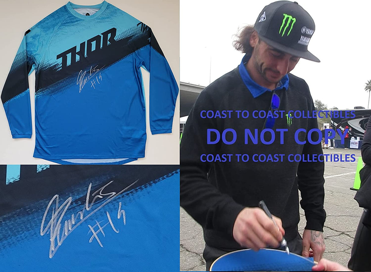 Dylan Ferrandis Supercross Motocross signed Thor Jersey COA proof autographed.