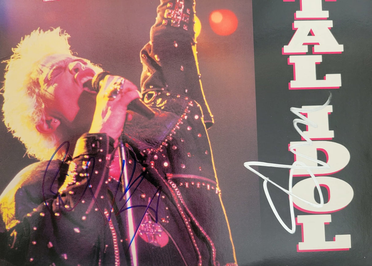 Billy Idol Steve Stevens signed Vital Idol album vinyl COA proof autographed STAR