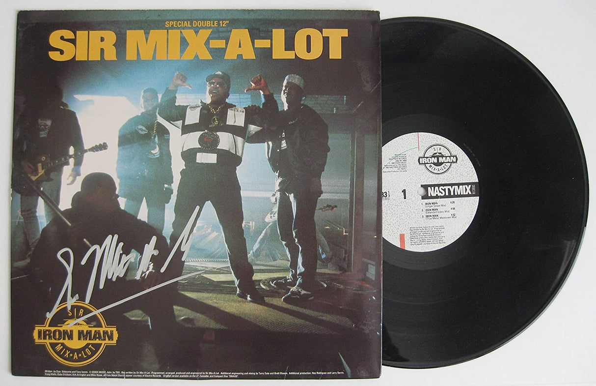 Sir Mix A Lot signed autographed Iron Man album vinyl record proof Beckett COA STAR