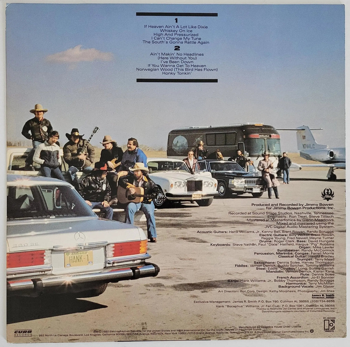 Hank Willams Jr signed High Notes album vinyl record proof COA autographed Star