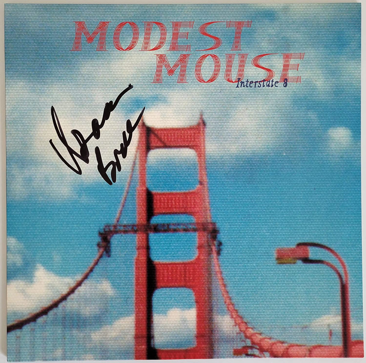 Isaac Brock signed Modest Mouse Interstate 8 album Vinyl Record COA exact Proof STAR