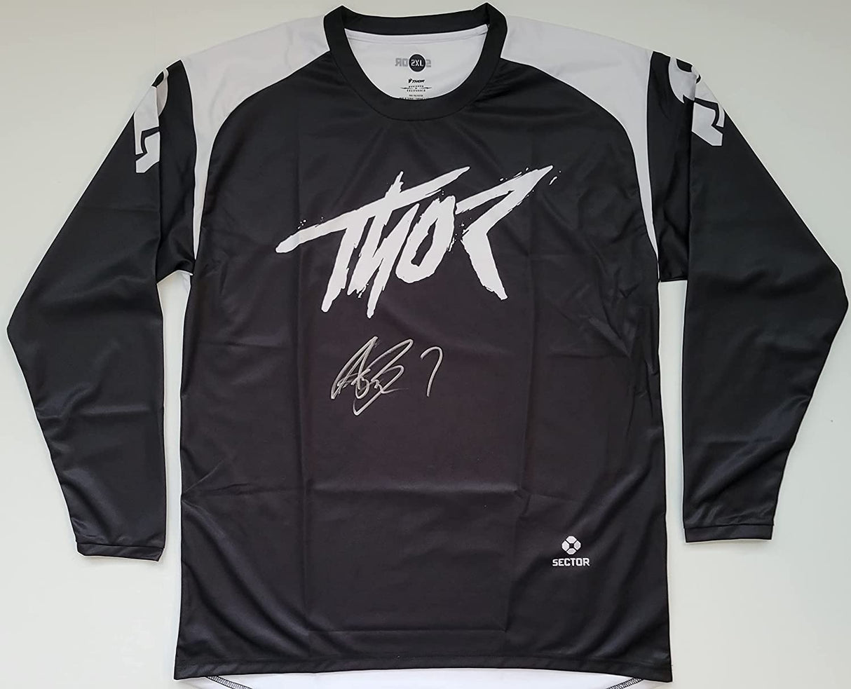 Aaron Plessinger Supercross Motocross signed Thor Jersey COA proof autographed.